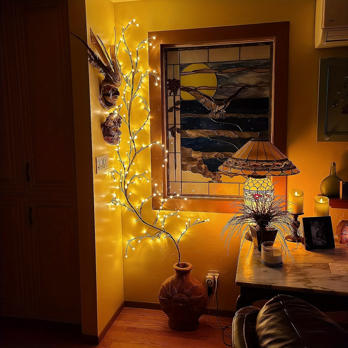 Luz de Árvore de Bétula Branca / Decoração