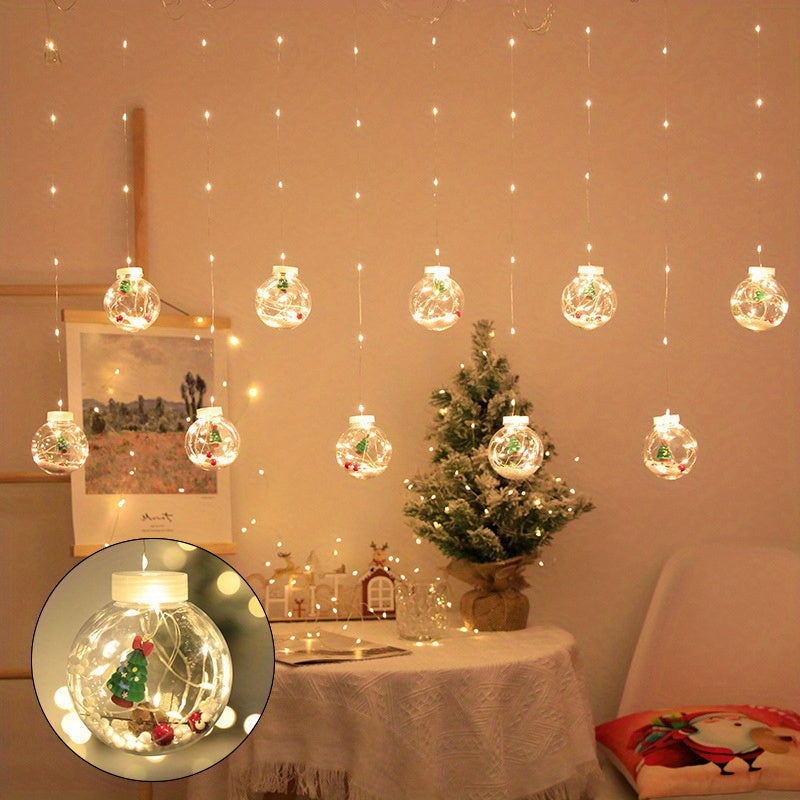 Luzes de cortina de Natal em LED / Decoração
