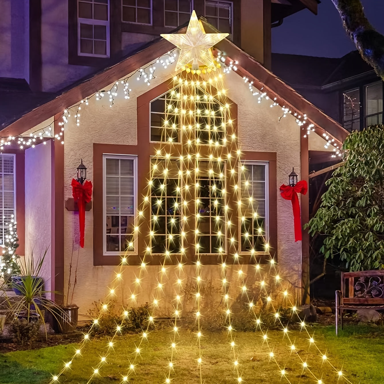 1 Pacote de Luzes de Natal de Estrela de LED / Decoração
