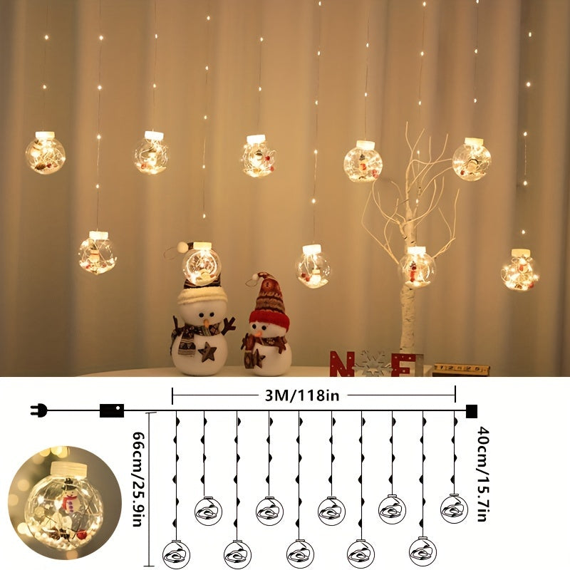 Luzes de cortina de Natal em LED / Decoração