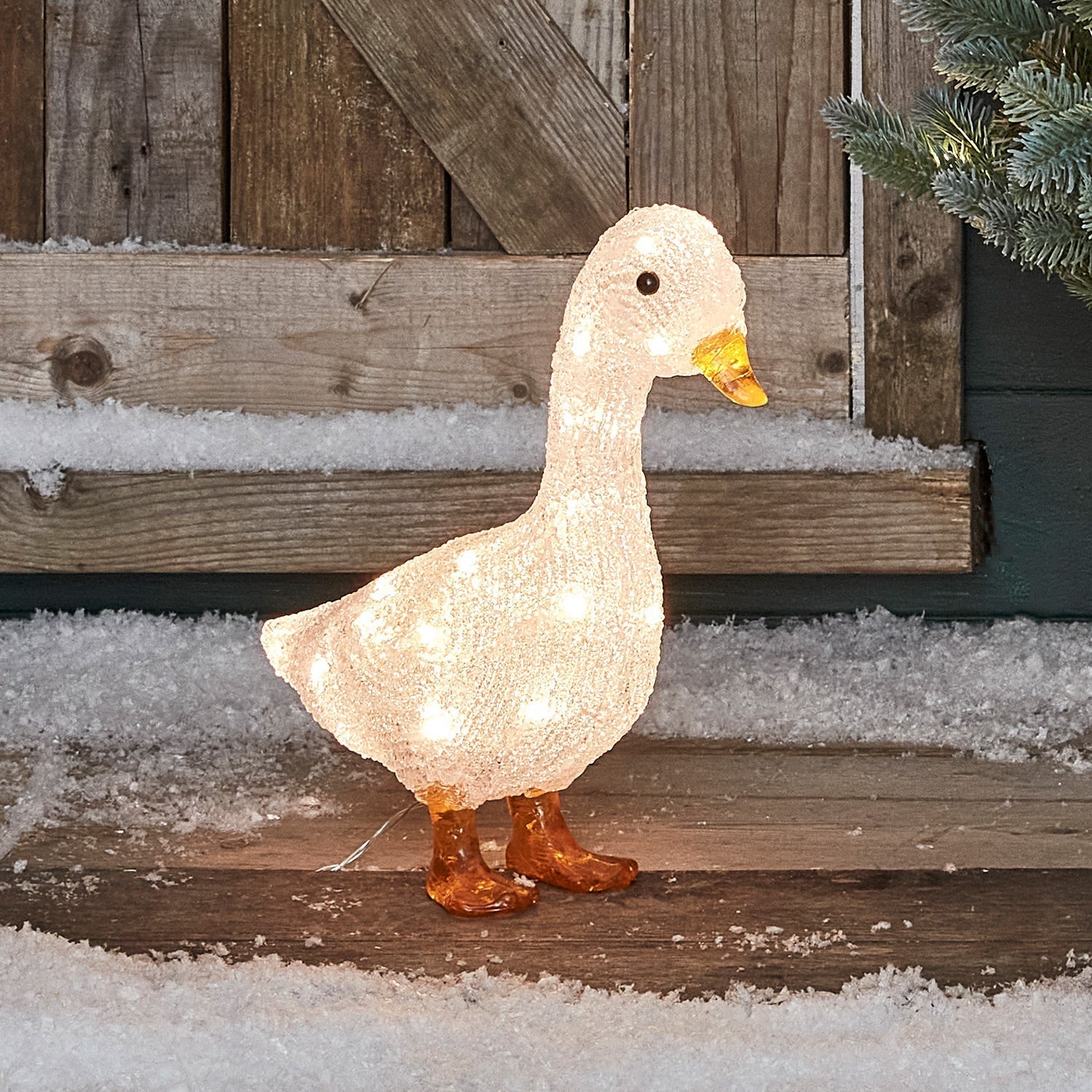 Figura de Natal de Pato Acrílico / Decoração