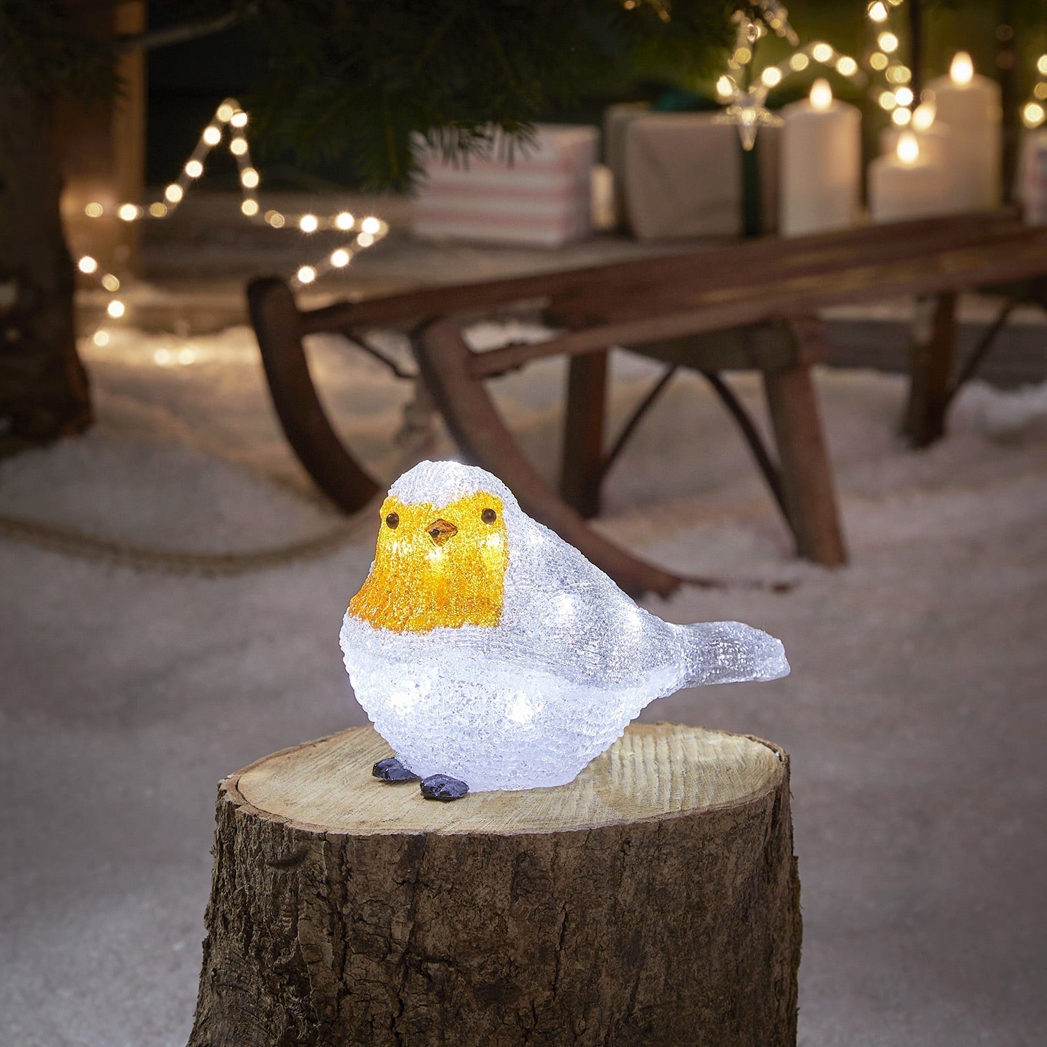 Figura de Natal Robin ao ar livre / Decoração