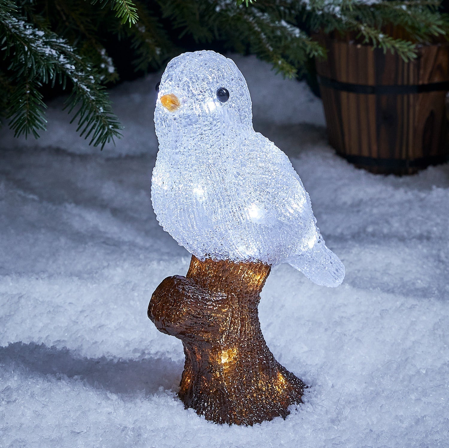Figura de Natal ao ar livre de pássaro acrílico / Decoração