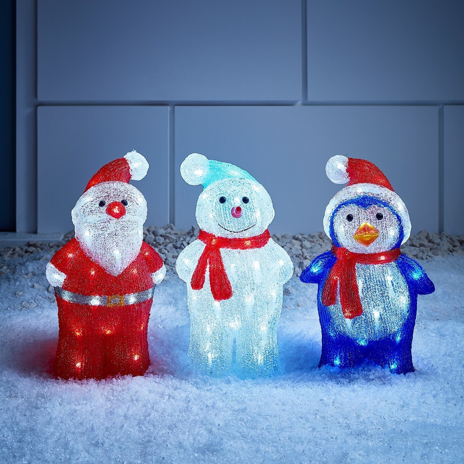 Figura de Natal de pinguim acrílico ao ar livre / Decoração