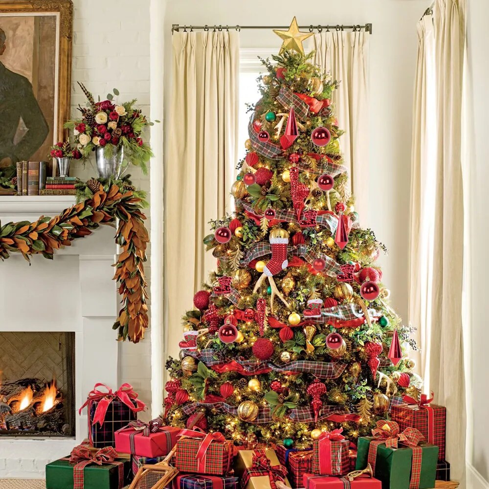 Conjunto Decorações Pendentes para Árvore de Natal Ice Christmas  21 Peças / Decoração