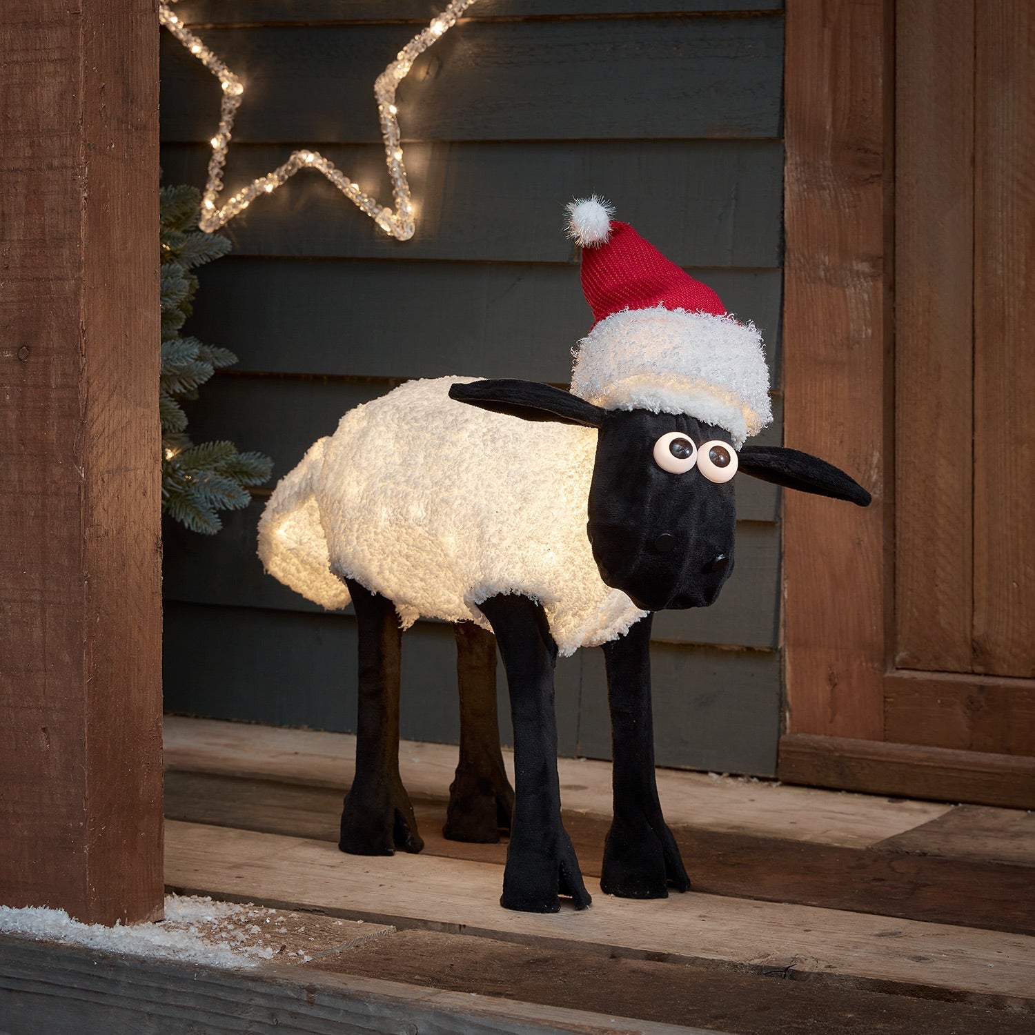 Figura de Natal Ovelha Negra iluminada ( Shaun the Sheep )/ Decoração