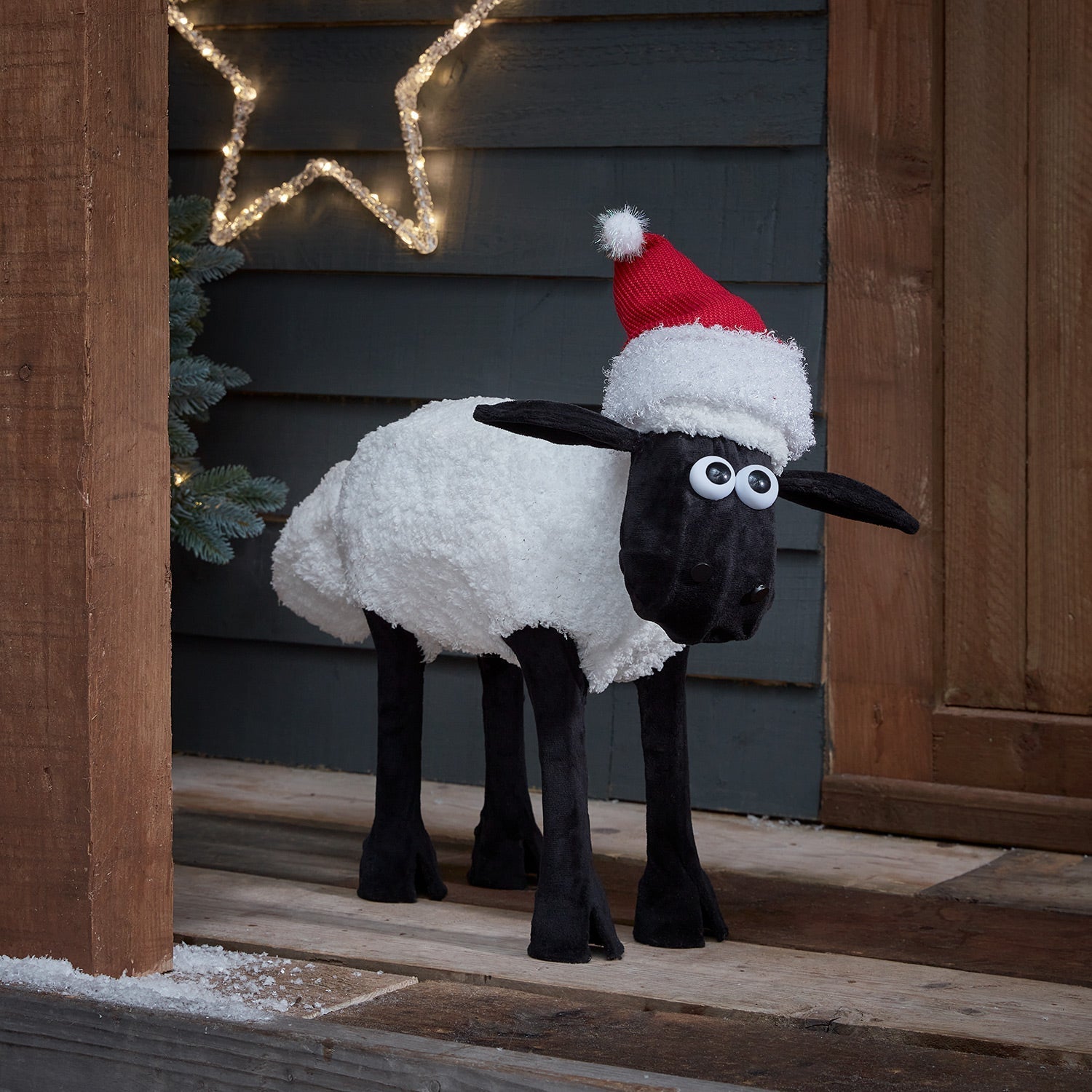 Figura de Natal Ovelha Negra iluminada ( Shaun the Sheep )/ Decoração