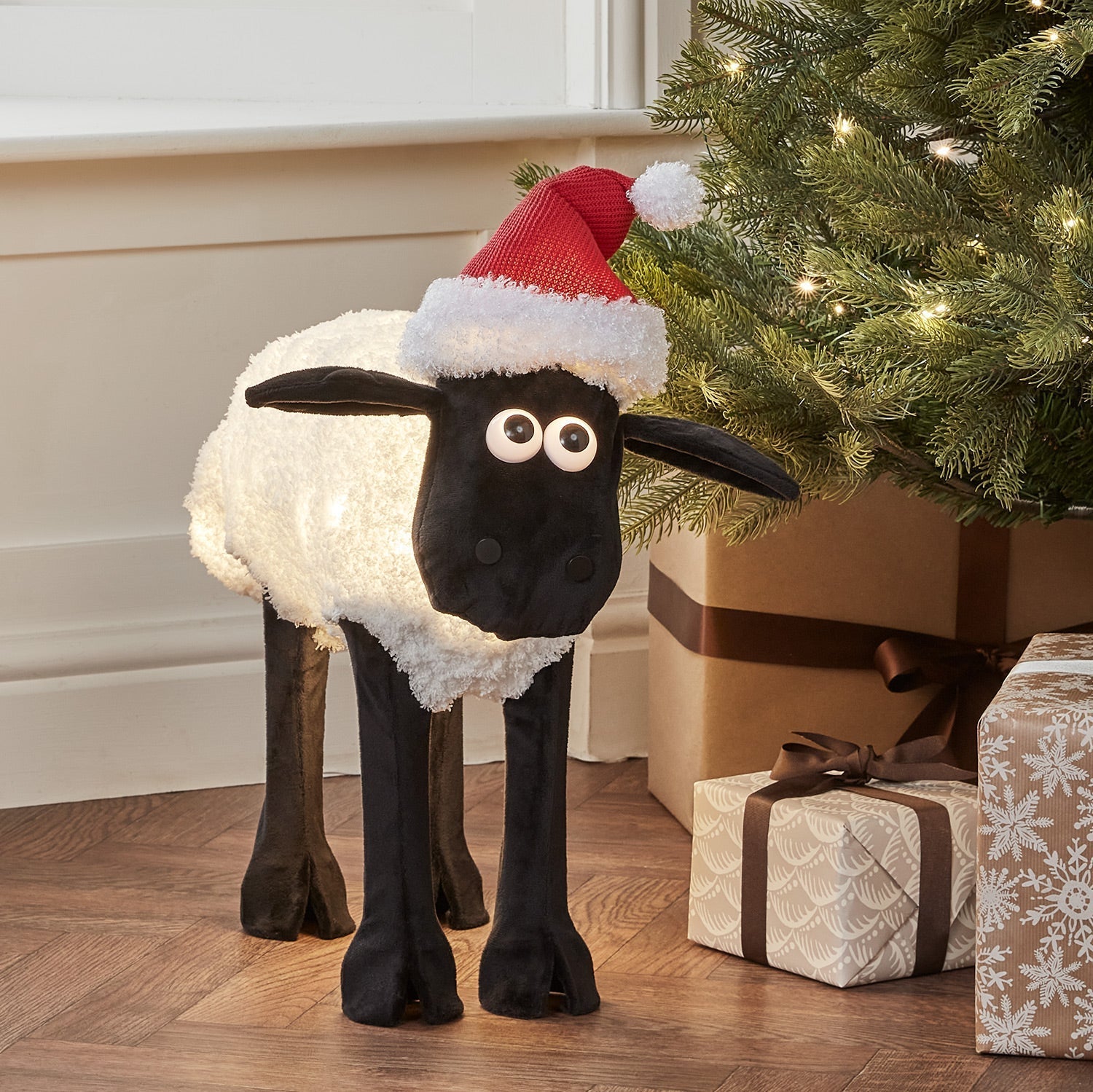 Figura de Natal Ovelha Negra iluminada ( Shaun the Sheep )/ Decoração