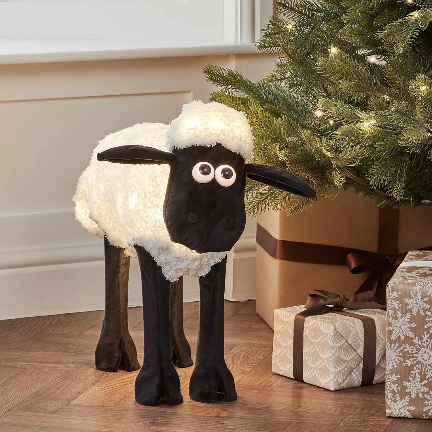 Figura de Natal Ovelha Negra iluminada ( Shaun the Sheep )/ Decoração