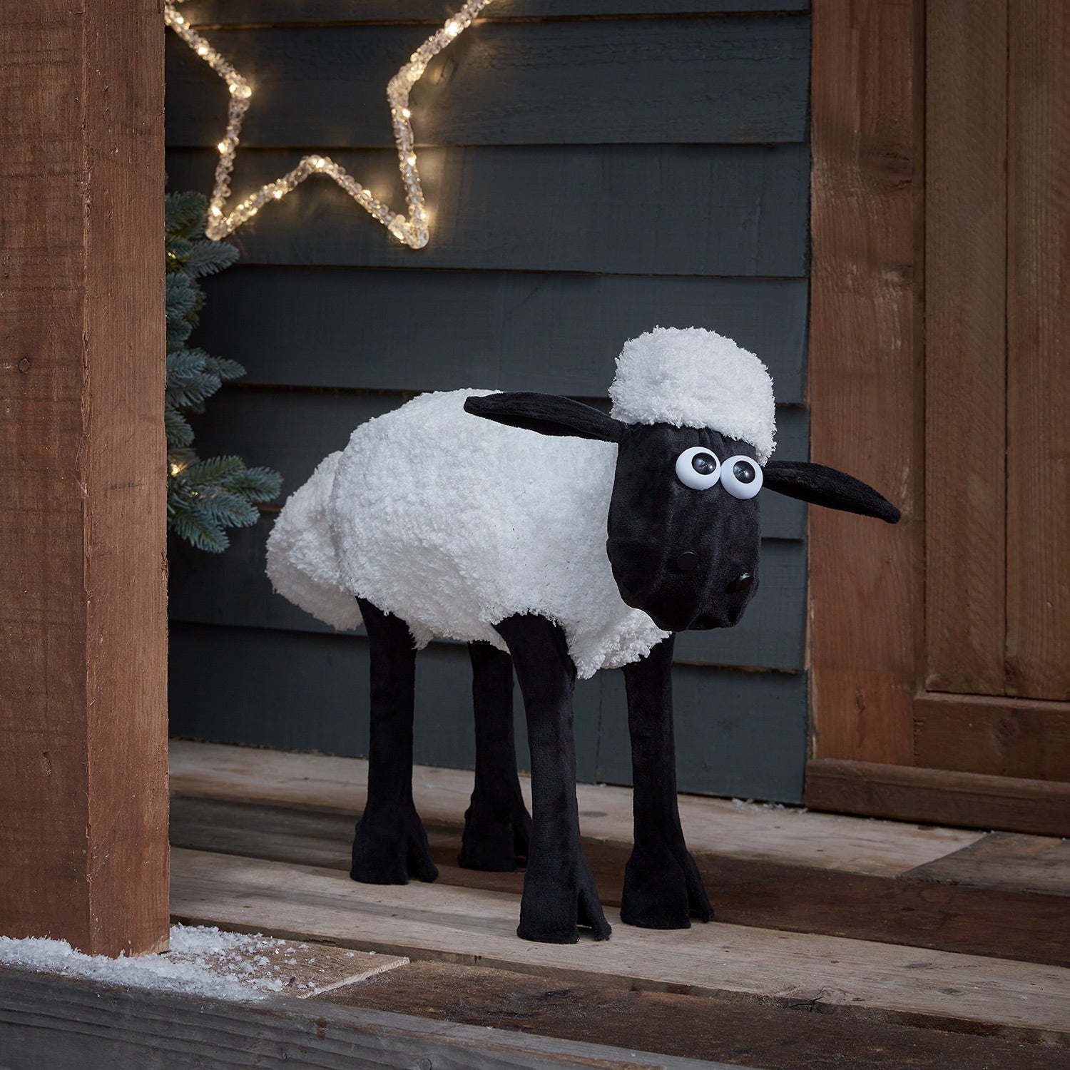 Figura de Natal Ovelha Negra iluminada ( Shaun the Sheep )/ Decoração