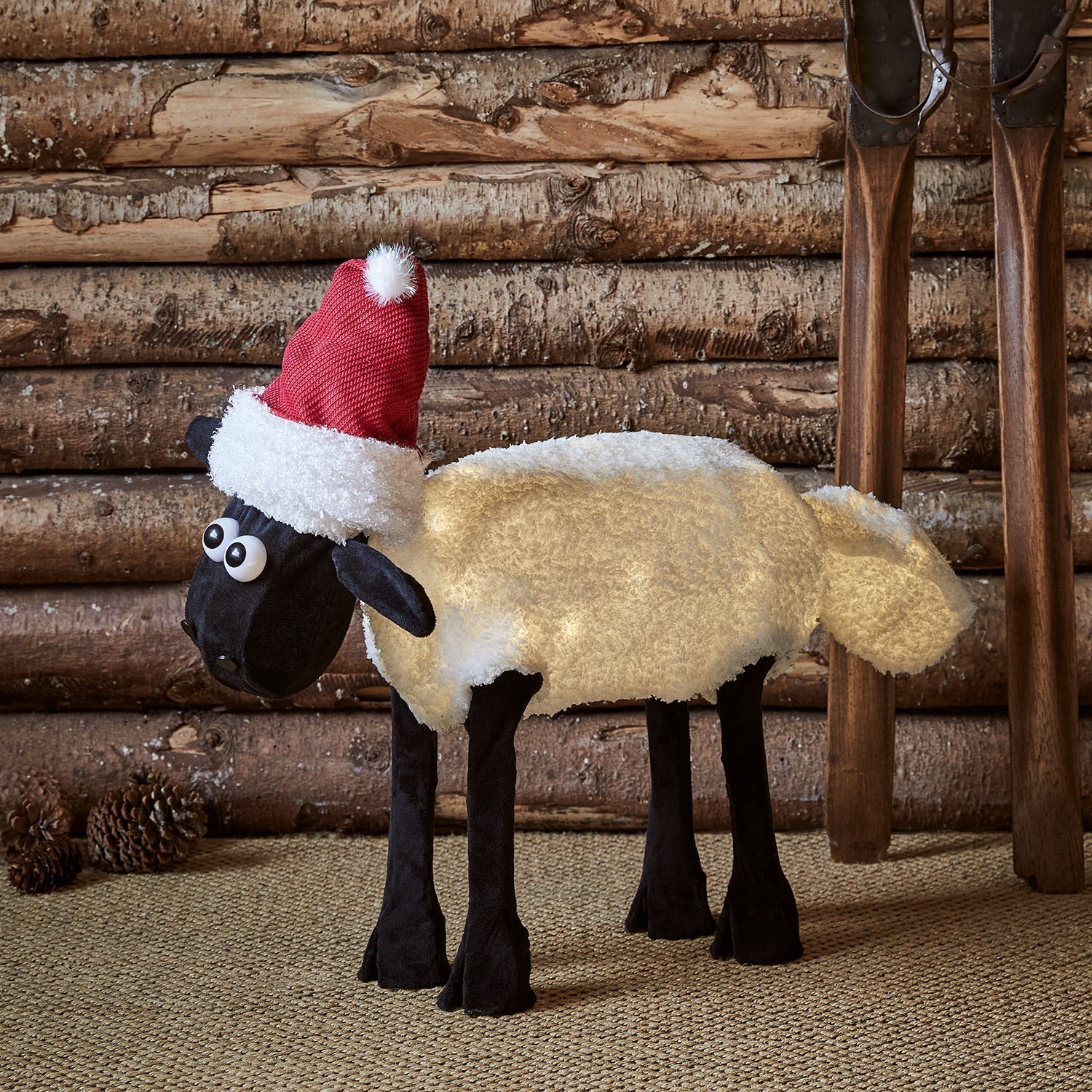 Figura de Natal Ovelha Negra iluminada ( Shaun the Sheep )/ Decoração