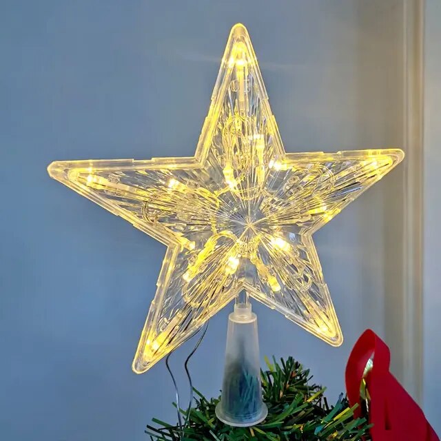Transparente LED Estrela 15cm