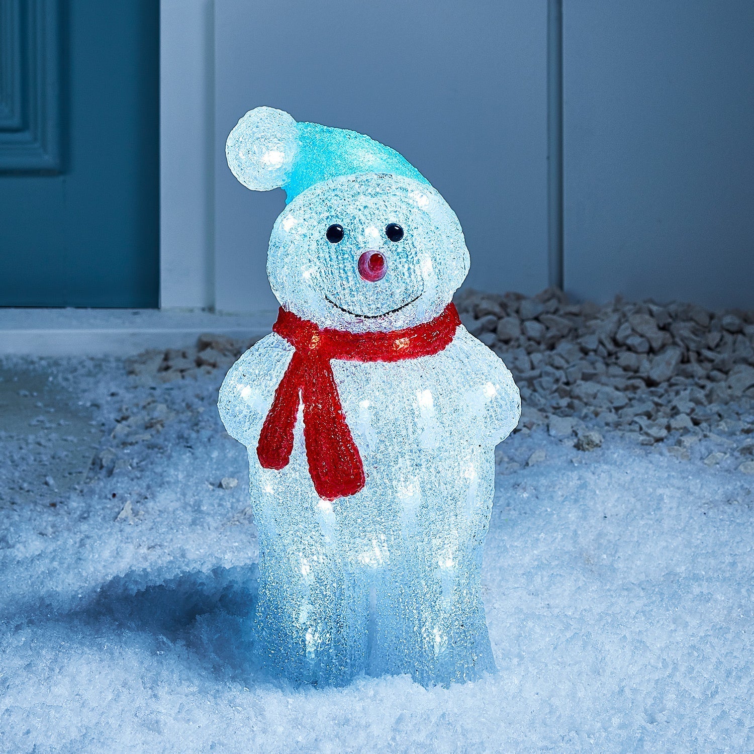 Figura de Natal de boneco de neve acrílico ao ar livre / Decoração