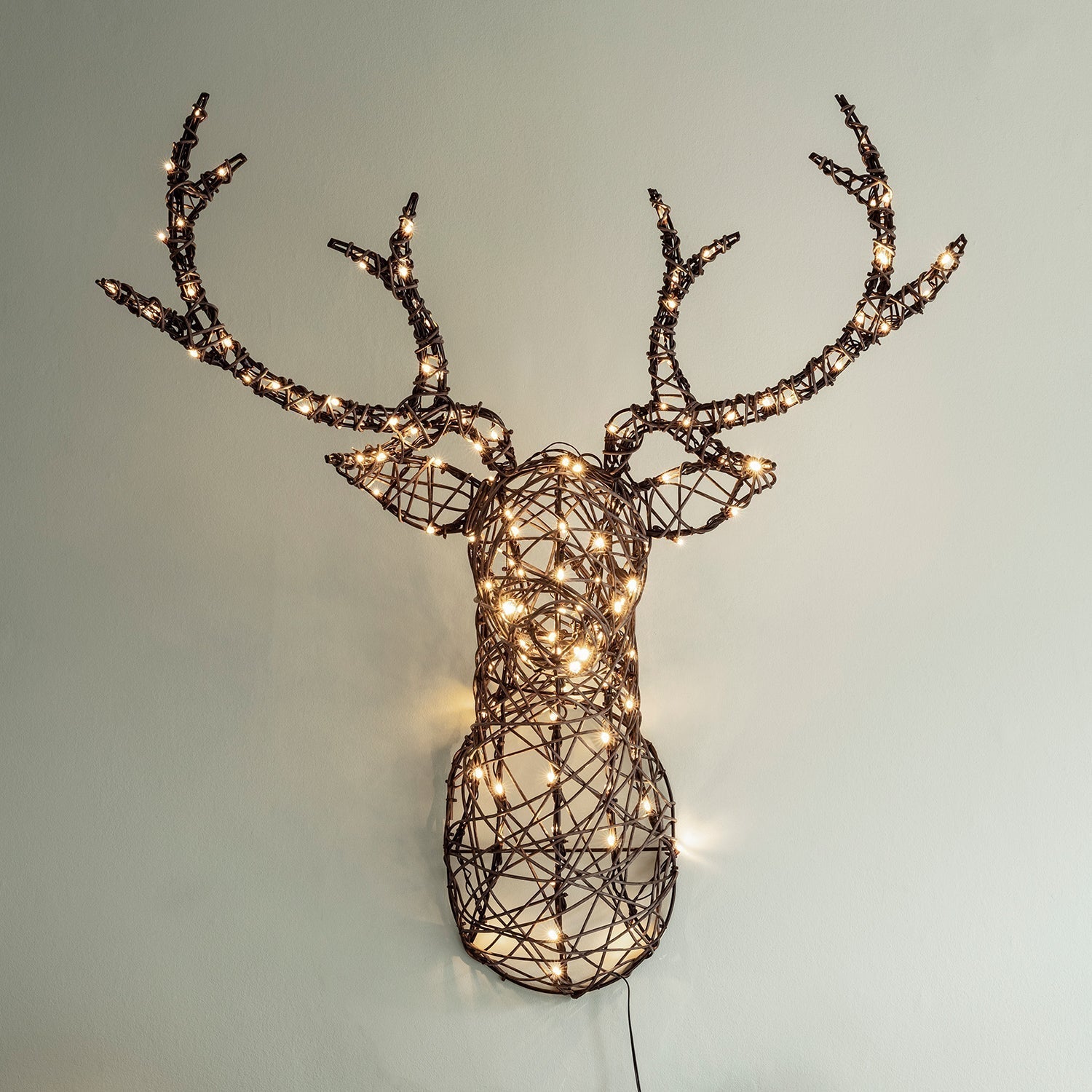 Cabeça de Rena Iluminada / Decoração