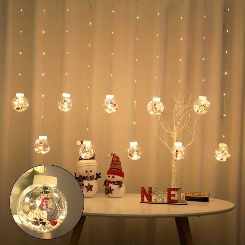 Luzes de cortina de Natal em LED / Decoração