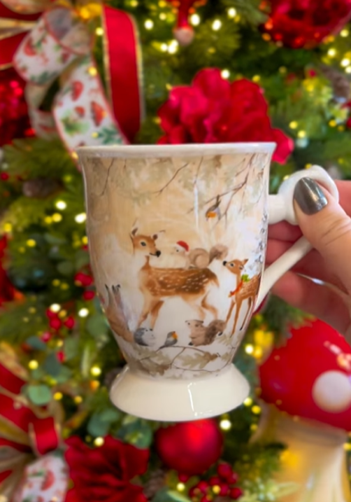 Caneca de Porcelana Floresta de Inverno