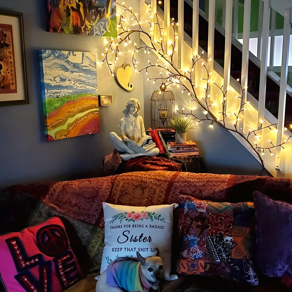 Luz de Árvore de Bétula Branca / Decoração