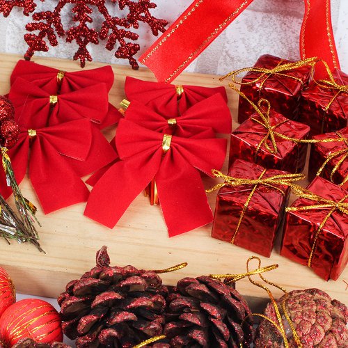 Kit 30 Peças Enfeites Pendentes Para Árvore De Natal VERMELHO / Decoração